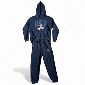 GAP Black Cartoon Hoodie and Joggers